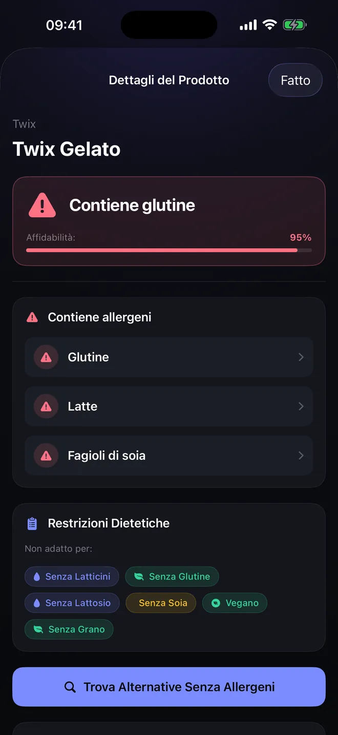 Esito della scansione — Un verdetto, e il perché
