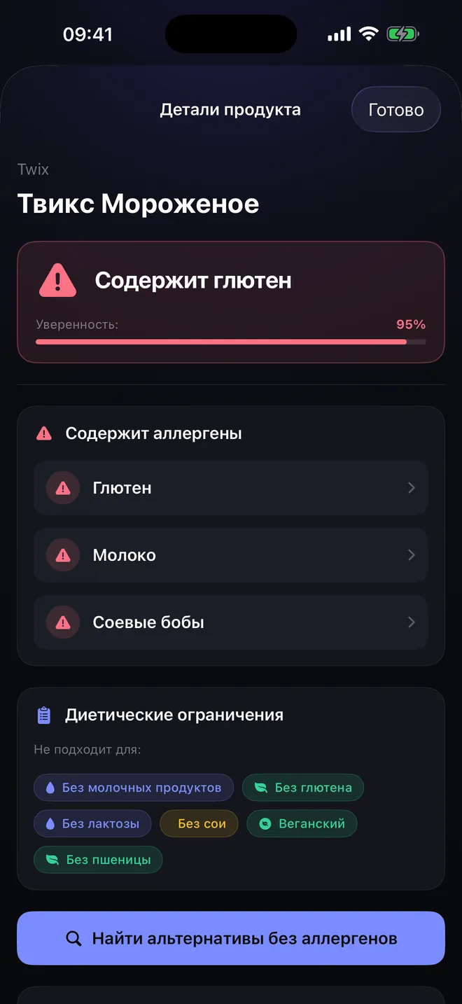 Результат сканирования — Вердикт и его основание